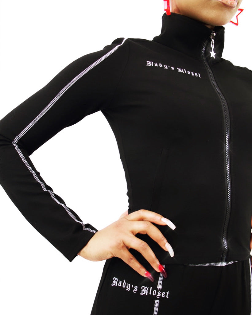 Elevate your athleisure look with our Track Star Jacket.