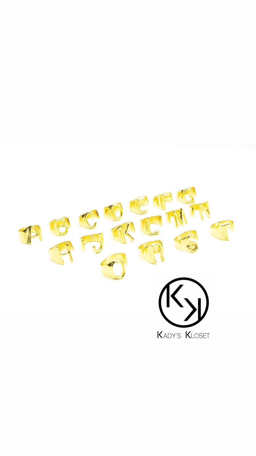 Initial Rings: Adjustable Size | Kady's Kloset