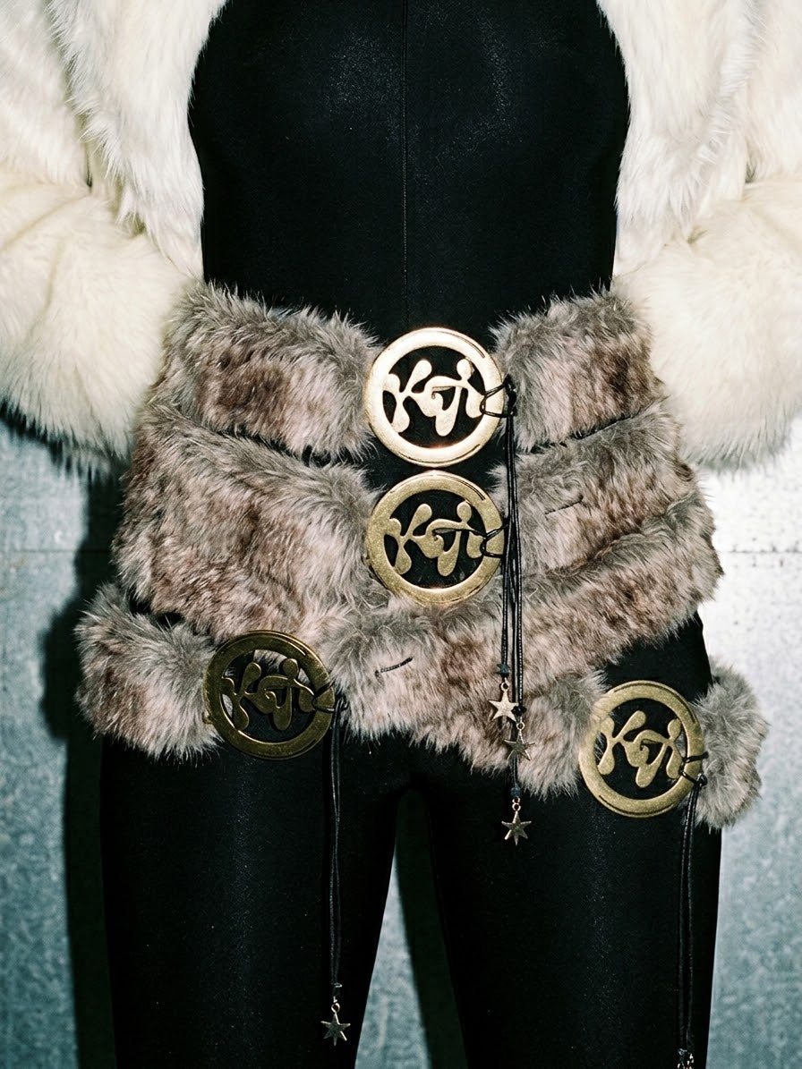 (PRE ORDER)FAUX FUR YETI BELT
